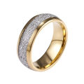 Amazon Hot Sale 8 mm de alambre plateado anillos de acero de acero Gold Personalidad Anillo de tungsteno